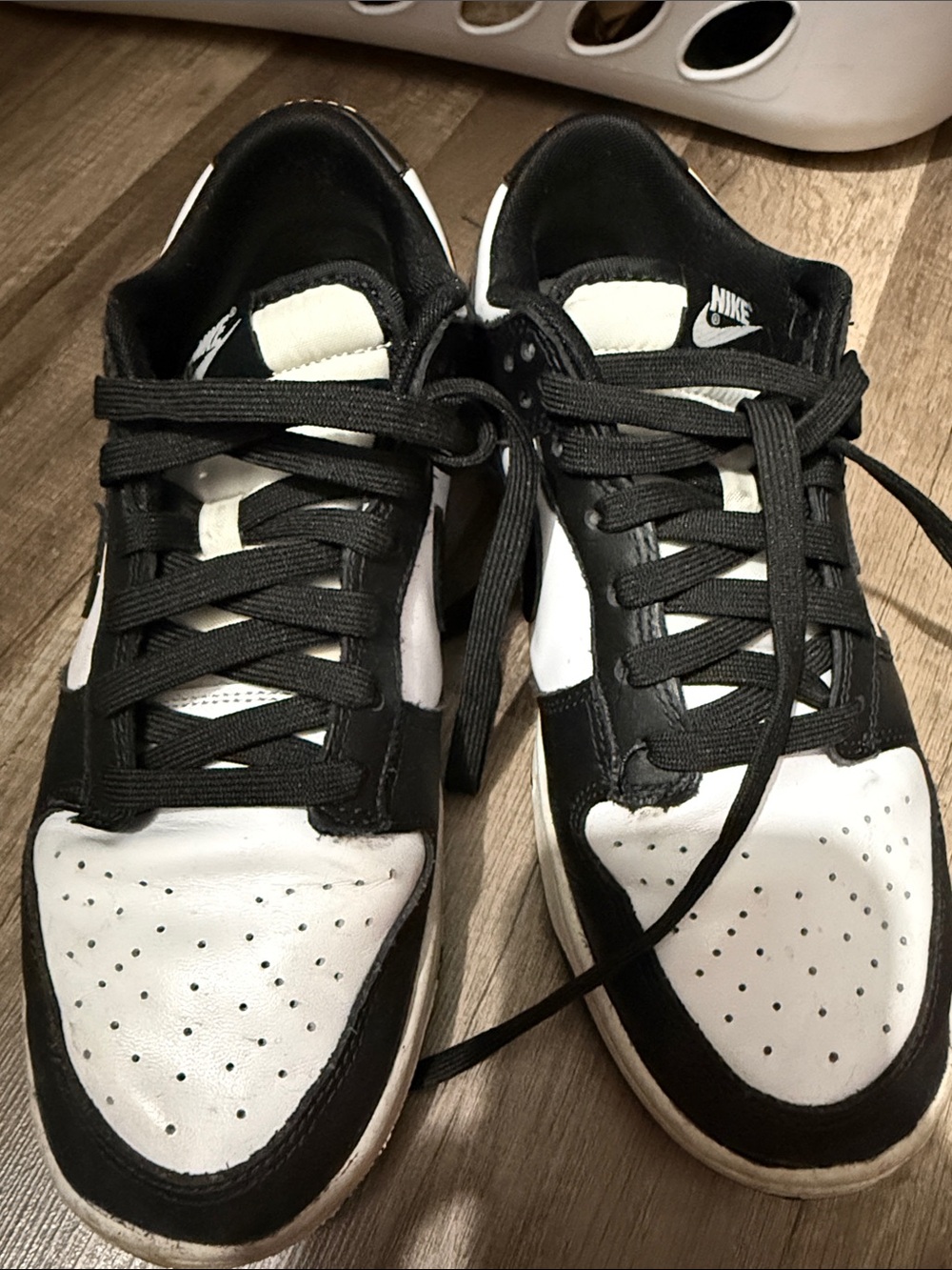 Nike Men’s Black and White Dunk Low-Top Sneakers